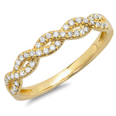 0.22ct 14k Yellow Gold Diamond Lady's Ring Size 8.5